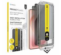 Deppa | 2 Piezas | Protector de Pantalla Privacidad para Samsung S26 (6,3") | Cristal Templado Antiespía con Marco de Instalación Fácil | Compatible con Huella Dactilar