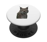 Depredador del Gato Salvaje del Lince del Norte de Eurasia PopSockets PopGrip Adhesivo