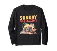 Depresión Dominical. Divertido. Fin de Semana. Meme. Amante. Manga Larga