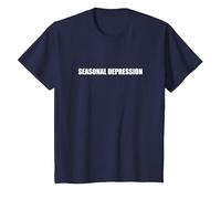 Depresión Estacional Camiseta, Niños, Azul Marino, 8 años