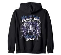 Depresión Funny Mental Health Rizz Em con Dep Horse Riding Sudadera con Capucha