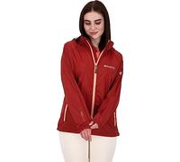 DEPROC-Active Damen Regenmantel Regenjacke mit Kapuze Atmungsaktiv Wasserdicht Wetterfest Windbreaker Übergangsjacke Robson Women Chaqueta para Lluvia, Ketchup, 50 Grande para Mujer