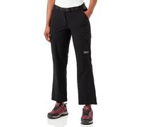 DEPROC-Active Kenora Softshell-Pantalones de Senderismo para Mujer, Impermeables, Largos, Negro, 40 Corto