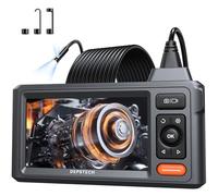 DEPSTECH Cámara endoscópica DS620 con pantalla IPS de 5 pulgadas, diámetro de 8 mm, cámara de serpiente con cable de cámara de 5 m