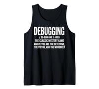 Depuración Divertido Programador Detective Misterio Broma Sarcástica Camiseta sin Mangas