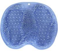 Depurador de pies para ducha, estera masajeadora limpiadora de pies con ventosas antideslizantes, para exfoliar la piel muerta, cuidado de los pies, masaje de pies (Azul)