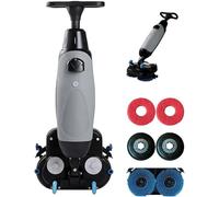 Depurador de suelo inalámbrico, 17 pulgadas de doble cepillo, motores de 250 W, 1200 m²/H, tanques de 4,5 L + 7,5 L, giro de 360 °
