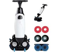 Depurador de suelo inalámbrico, 17 pulgadas de doble cepillo, motores de 250 W, 1200 m²/H, tanques de 4,5 L + 7,5 L, giro de 360 °