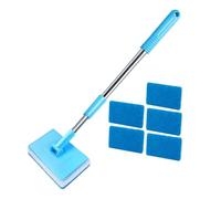 Depurador De Vidrio Para Pecera: Limpiador Telescópico De Acero Inoxidable, Kit De Cepillo De Limpieza Para Acuario, Herramienta De Cabezales Reemplazables, Mango De Largo Alcance | Eliminación De Alg