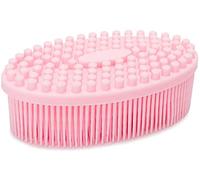 Depurador exfoliante de silicona para ducha, cepillo de cuerpo para ducha de lufa, para hombres y mujeres, lavadora exfoliante rascador trasero (rosa)
