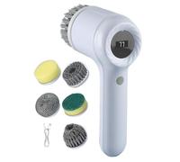 Depuradora giratoria eléctrica,Cepillo de limpieza eléctrico - Depurador giratorio de mano para baño | Depurador giratorio inalámbrico, cepillo de limpieza para baño, depurador potente con cabezales d