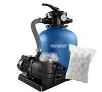 MONZANA® Depuradora 13.200L/h Sistema de Filtro de Arena Adaptador Ø32 mm - 38 mm Válvula Bolas de Filtrado