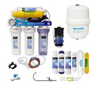 Depurtek | Ósmosis Inversa Doméstica MOON 75 de 6 Etapas | Con Remineralizador y Membrana de 75 GPD | Depósito de Ósmosis Inversa de 12 Litros y Bomba de Sobrepresión | Grifo Lux Monomando Incluido