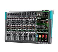 Depusheng PA12 Mezclador profesional de 12 canales Controlador de DJ con 256 efectos DSP Entrada Bluetooth Reproductor USB 48V Phantom Power