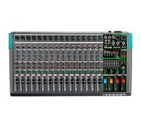 Depusheng PA16 Mezclador de audio profesional Consola Sistema de escritorio Interfaz 16 canales Digital USB Bluetooth MP3 Entrada de computador 48V Phantom Power Incorporado 99 Efecto de reverberación