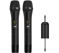 Depusheng W2 UHF micrófono dinámico de Mano Sistema de micrófono inalámbrico para Karaoke y Fiestas en casa sobre el Mezclador, Sistema PA, etc.