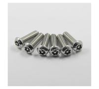 DEPYEE 4-30 Piezas M5 M6 M8 Acero Inoxidable A2 Tornillo Torx de Cabeza Redonda con Pilar Sus 304 Tornillos de Cabeza de Seguridad de Seis lóbulos(M5x16 (20pcs))