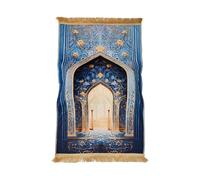 DEPYEE Alfombra de oración, Alfombra de adoración, Alfombra de Fieltro Lavable a máquina, Regalo de Viaje de Ramadán, alfombras Suaves, 1 ud.(E)