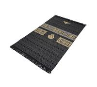 DEPYEE Alfombra de oración Gruesa de Felpa Suave, Alfombra con Flecos de Jacquard, Lavable a máquina, Antideslizante, for Sala de Estar, 1 ud.(Sanjiao)