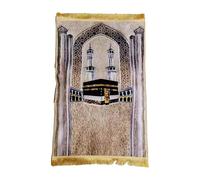 DEPYEE Alfombra for el hogar y la Sala de Estar, tapete de oración con Estampado Grueso, Antideslizante, cómoda y Alargada, 8cm, 1 ud.(Carpet-02)