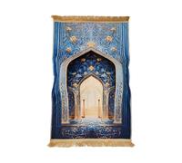 DEPYEE Alfombra for el hogar y la Sala de Estar, tapete de oración con Estampado Grueso, Antideslizante, cómoda y Alargada, 8cm, 1 ud.(Carpet-05)