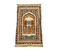 DEPYEE Alfombra for el hogar y la Sala de Estar, tapete de oración con Estampado Grueso, Antideslizante, cómoda y Alargada, 8cm, 1 ud.(Carpet-01)