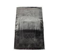 DEPYEE Alfombra for el hogar y la Sala de Estar, tapete de oración con Estampado Grueso, Antideslizante, cómoda y Alargada, 8cm, 1 ud.(Black)