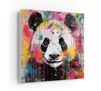 DEQOART Caja para llaves de color blanco, 30 x 30 cm, diseño de mansedumbre colorida, caja para llaves de cristal y metal, con 50 ganchos + 2 imanes, caja de diseño moderno magnético y se puede