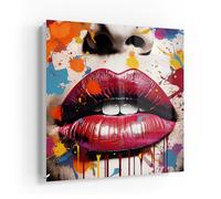 DEQOART Caja para llaves de color blanco, 30 x 30 cm, diseño de poesía explosiva, caja para llaves de cristal y metal, con 50 ganchos + 2 imanes, caja de diseño moderno magnético y se puede escribir