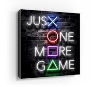 DEQORI Caja para llaves con impresión UV, diseño con texto en alemán "Nur noch ein Spiel", aprox. 30 x 30 cm, caja para llaves plana y moderna con diseño impreso, caja de pared para pasillo, oficina