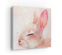 DEQORI Caja para llaves con impresión UV, diseño de dulces sueños de conejos, aprox. 30 x 30 cm, caja para llaves plana y moderna con diseño impreso, caja de pared para pasillo, oficina, apartamento y