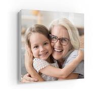 DEQORI Caja para llaves personalizada, color blanco con foto, 30 x 30 cm, imagen propia, caja para llaves de cristal y metal, 50 ganchos + 2 imanes, moderna caja magnética y se puede escribir