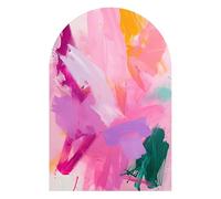 DEQORI Papel pintado autoadhesivo de pared de arco redondo, 60 x 90 cm, diseño de éxtasis acrílico, lienzo textil, extraíble, decorativo y estable, para salón, oficina, pasillo o habitación infantil