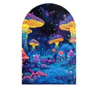 DEQORI Papel pintado autoadhesivo para pared, 120 x 180 cm, diseño de mundos mágicos de hongos, lienzo textil, extraíble, decorativo y estable, para salón, oficina, pasillo o habitación infantil