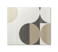 DEQORI Placa protectora de cristal de una pieza, 60 x 52 cm, diseño geométrico silencioso, placa de vitrocerámica para cocina, cubierta universal de cristal y tabla de cortar para placas de cocción