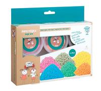 DEQUBE Arena Mágica, 6 Botes X 50 Gr, 6 Colores Diferentes, Limpia, Suave Y No Tóxica, Juego Creativo (Tachan 912D00009), niños +5 años