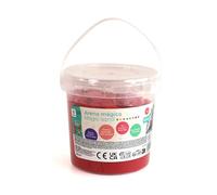 DEQUBE- Bote 900 gr. Arena mágica - Arena sensorial Suave, y Reutilizable - Juego Creativo - Color Rojo (Deqube 912D00320)