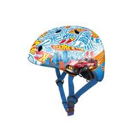 DEQUBE- Casco Infantil Hot Wheels - Ajustable - Ultraligero y Seguro - Resistente y Transpirable- De 2 a 7 años - Color Azul (Deqube 914D00185)