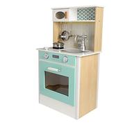 DEQUBE - Cocina de Madera 1 módulo de diseño único y Moderno - Contiene Accesorios metálicos para el Juego - Tamaño 48X30X84,5 cm - Color Verde (913D00012)
