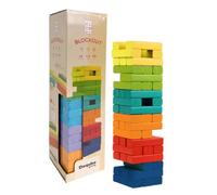 DEQUBE - Juego de Habilidad - Blockout Colores - Torre apilable - Madera FSC - +5 años (943D00333)