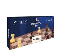 DEQUBE - Juego de Mesa - Ajedrez- Damas Magnético - 24X24 Cm - +7 años (944D00340)
