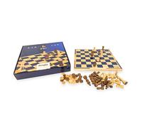 DEQUBE - Juego de Mesa - Ajedrez/Damas - Tablero y fichas de Madera FSC - +7 años (940D00342)
