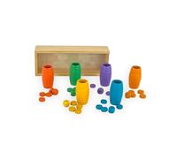 DEQUBE - Juego de Mesa - Fichas y cubilete 6 Jugadores - Parchís - Madera FSC - +5 años (940D00334)