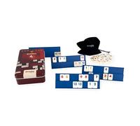 DEQUBE - Juego de Mesa - Rummi 4 Jugadores - Formato Viaje - Caja Metal - +8 años (941D00344)