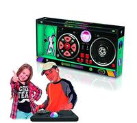 DEQUBE -Mesa de mezclas DJ con diversas bases y efectos disco-Incluye bola de luces, cascos y micro-Conexión a distintos dispositivos- +5 años-Tamaño 39X4X20cm (916D00040)
