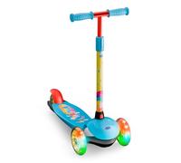 DEQUBE- Patinete Infantil Peppa Pig - 3 Ruedas Ajustable- Patinete con Ruedas LED y Freno Trasero- Plegable y fácil de Transportar. Ultraligero y Seguro. para niños de 2 a 7 años. (DeQUBE 914D00189)