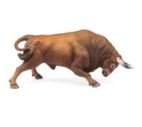 DQB DeQUBE- Bravo Colorado Embistiendo Animal Figura de Toro, sólido, Color marrón, 17x8x4,2 (DeQUBE Trading S.L. 1)