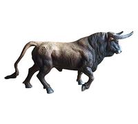 Deqube - Toro Bravo Marrón en Posición Estática - Figura Coleccionable Pintada a Mano- Tamaño 15x8x4 cm (Aprox.) - Modelo (90110006)