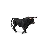 DQB DeQUBE - Figura de toro, Toro Bravo negro Zaino Trotando, Colección Toro Bravo, Pintado a mano, 8 cm de altura, 4 cm de ancho, 17 cm de largo