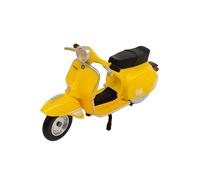 DEQUBE Vespa 200 Rally Amarilla 1:18 1976 D00388 - Coche a Escala de Metal con Sistema Pull-Back para Coleccionistas